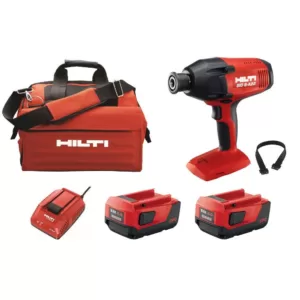 Hilti 22-Volt SID 8 Lithium-Ion Cordless 7/16 in. Hex Impact Driver Kit with Two 4.0 Ah Batteries, Charger and Strap