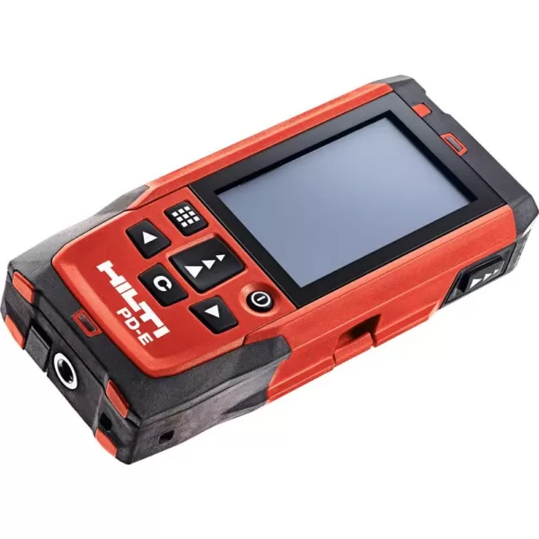 Hilti 656 ft. PD-E Laser Range Meter with (2) AAA Batteries, Hand Strap and Pouch