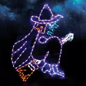 HOLIDYNAMICS HOLIDAY LIGHTING SOLUTIONS Holidynamics, Halloween Yard Decoration 46 in. LED Flying Witch