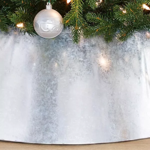 Home Accents Holiday 27 in. D Galvanized Metal Christmas Tree Collar
