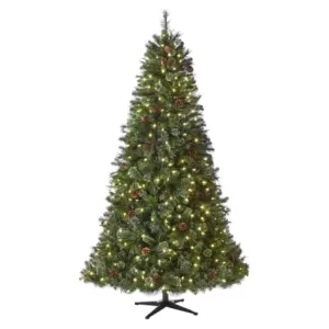 Home Accents Holiday 7.5 ft Alexander Pine Pre-Lit LED Artificial Christmas Tree with 550 SureBright Warm White Lights