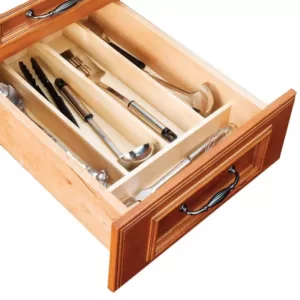 Home Decorators Collection 19x3x19 in. Utensil Tray Divider for 24 in. Shallow Drawer in Natural Maple