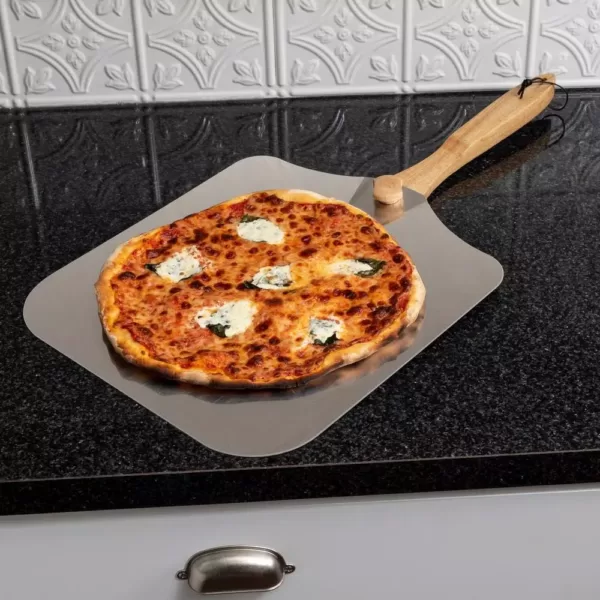 Honey-Can-Do Honey-Can-Do 14 in. x 16 in. Aluminum Foldable Pizza Peel with Wood Handle