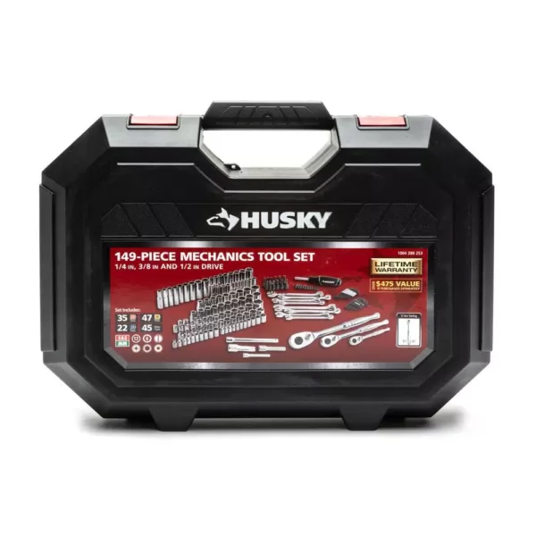 Husky 1/4 in., 3/8 in. and 1/2 in. Drive Mechanics Tool Set (149-Piece)