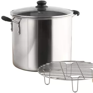IMUSA Mexicana 8 qt. Aluminum Stovetop Steamer with Glass Lid