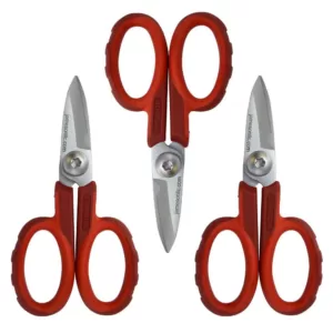 Jameson Fiber Optic Insulated Electricians Scissors, 5-1/2 in. (3-Pack)