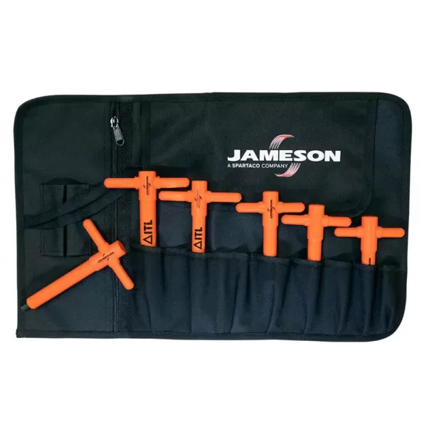 Jameson 1000-Volt Insulated Imperial T-Handle Hex Key Set (6-Piece)