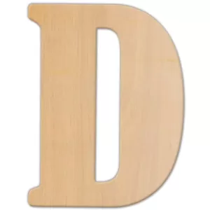 Jeff McWilliams Designs 15 in. Oversized Unfinished Wood Letter (D)