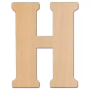 Jeff McWilliams Designs 15 in. Oversized Unfinished Wood Letter (H)