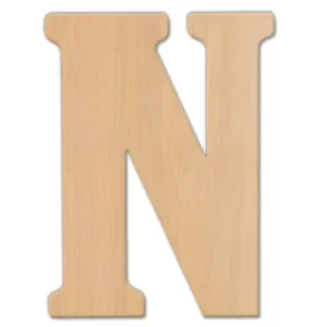 Jeff McWilliams Designs 15 in. Oversized Unfinished Wood Letter (N)
