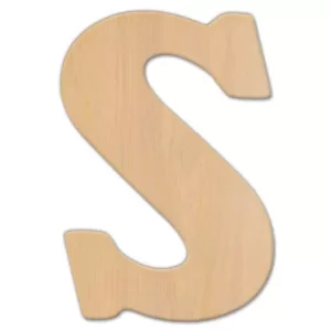 Jeff McWilliams Designs 15 in. Oversized Unfinished Wood Letter (S)