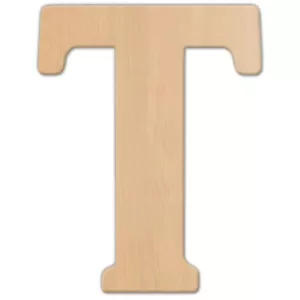 Jeff McWilliams Designs 15 in. Oversized Unfinished Wood Letter (T)