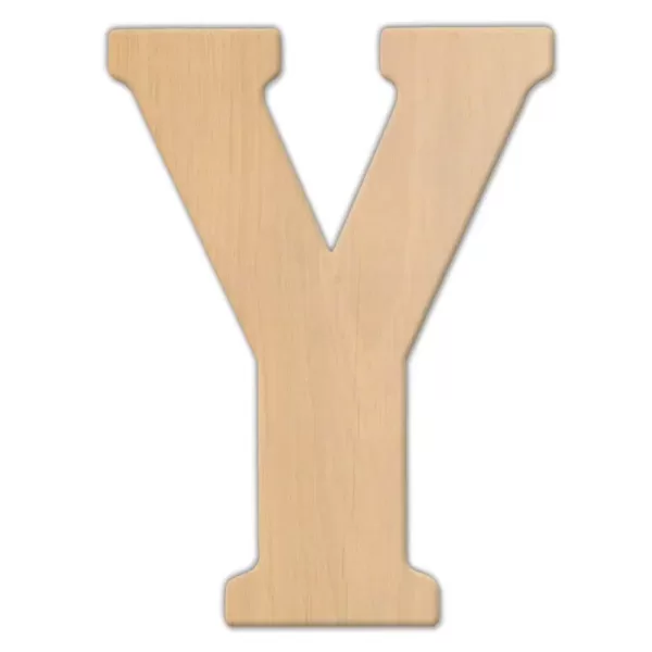 Jeff McWilliams Designs 15 in. Oversized Unfinished Wood Letter (Y)