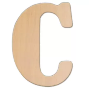 Jeff McWilliams Designs 23 in. Oversized Unfinished Wood Letter (C)