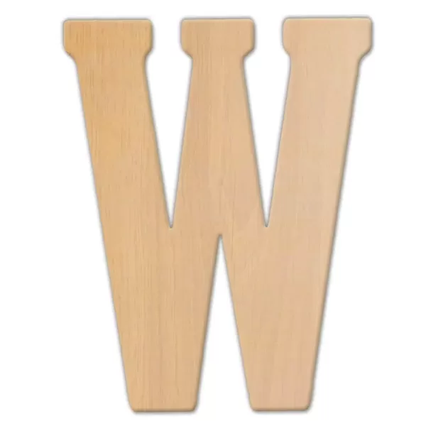 Jeff McWilliams Designs 23 in. Oversized Unfinished Wood Letter (W)