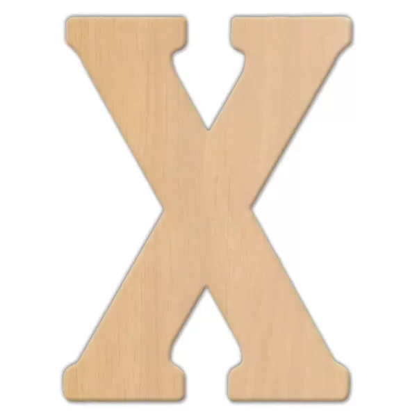 Jeff McWilliams Designs 23 in. Oversized Unfinished Wood Letter (X)