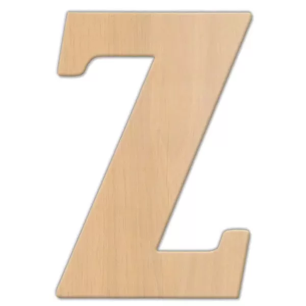 Jeff McWilliams Designs 23 in. Oversized Unfinished Wood Letter (Z)