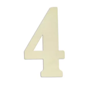 Jeff McWilliams Designs 18 in. Oversized Unfinished Wood Number "4"
