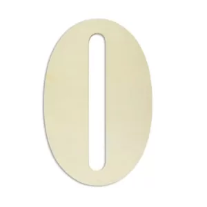 Jeff McWilliams Designs 18 in. Oversized Unfinished Wood Number "0"