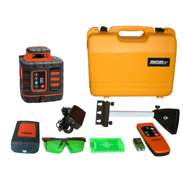 Johnson Self-Leveling Rotary Laser Level with GreenBrite Technology