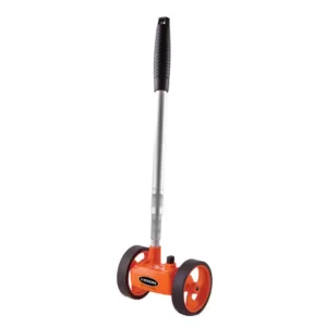 Keson 4 in. Metal Measuring Wheel with Telescoping Handle Dual Wheel Stability Measures in Feet and 10ths (5 Digit Counter)