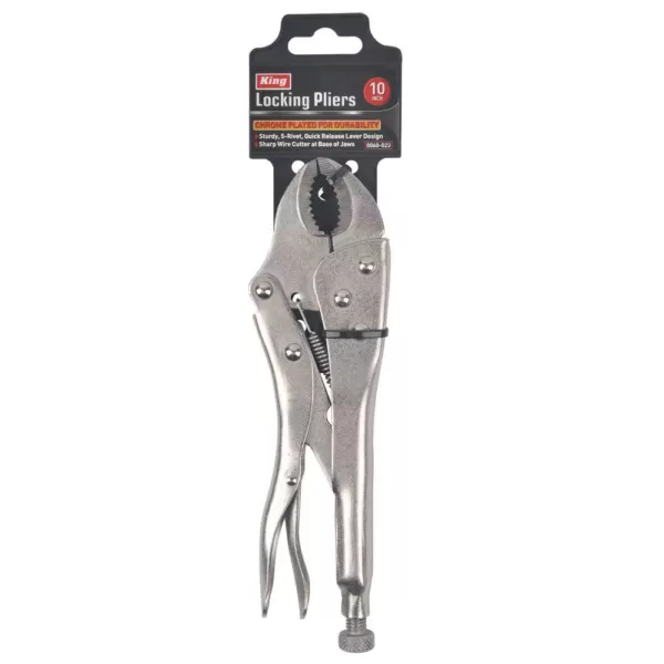 KING 10 in. Curved Jaw Locking Pliers