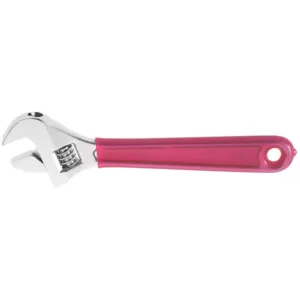 Klein Tools 1-1/8 in. Extra Capacity Adjustable Wrench with Plastic Dipped Handle