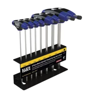Klein Tools 6 in. Journeyman Metric Ball-End T-Handle Set with Stand (8-Piece)