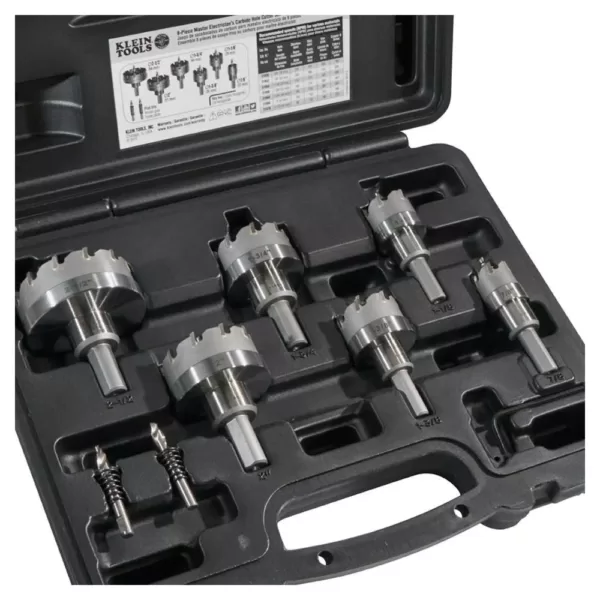 Klein Tools 8-Piece Master Electrician's Hole Cutter Kit