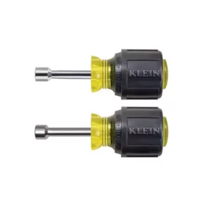 Klein Tools 2-Piece Stubby Magnetic Tip Nut Driver Set- Cushion Grip Handles