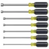 Klein Tools 7-Piece Magnetic Nut Driver Set with 6 in. Hollow Shafts- Cushion Grip Handles