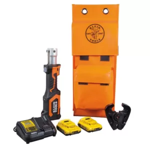 Klein Tools Battery-Operated D3 Groove Crimper with Two 2 Ah Batteries Charger and Bag