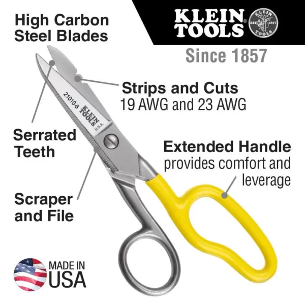 Klein Tools Heavy-Duty Scissors with Free-Fall Handle