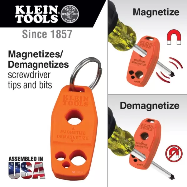 Klein Tools Screwdriver Set Plus Magnetizer, Cushion-Grip, 6-Piece