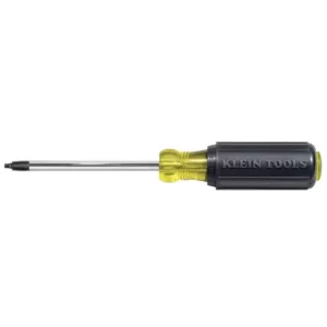 Klein Tools #2 Square- Recess Tip Screwdriver with 4 in. Round Shank- Cushion Grip Handle
