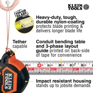 Klein Tools 30 ft. Magnetic Double-Hook Tape Measure
