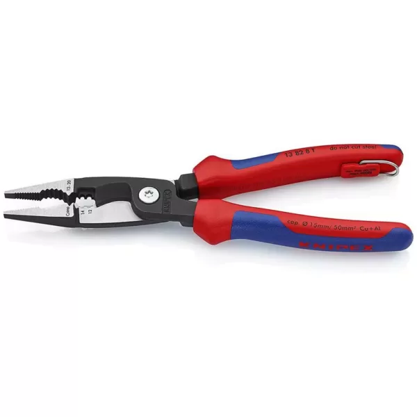 KNIPEX 8 in. 6-in-1 Electrical Installation Pliers with Dual-Component Comfort Grips and Tether Attachment