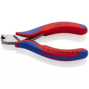 KNIPEX 4-1/2 in. Electronics End Cutters with Comfort Grip Handles