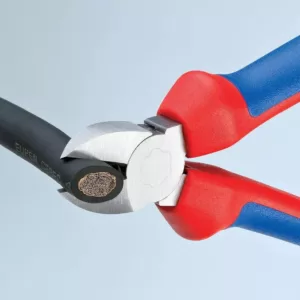 KNIPEX Heavy Duty Forged Steel 6-1/4 in. Diagonal Cutters with 62 HRC Cutting Edge and Multi-Component Comfort Grip