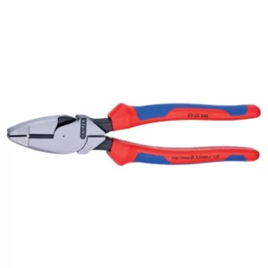 KNIPEX 9 in. High Leverage New England Style Linemans Pliers with Comfort Grip Handle