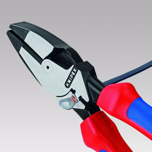 KNIPEX 9-1/4 in. Ultra-High Leverage Lineman's Pliers with Fish Tape Puller and Crimper