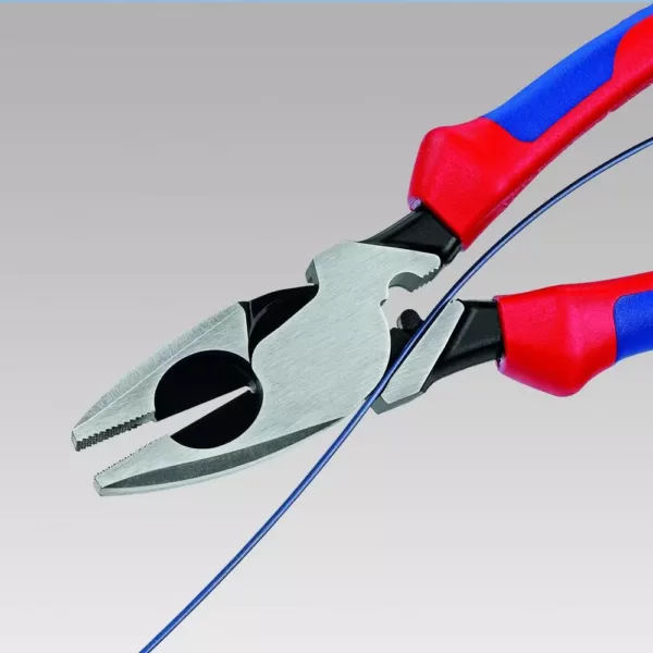 KNIPEX 9-1/4 in. Ultra-High Leverage Lineman's Pliers with Fish Tape Puller and Crimper