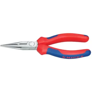 KNIPEX 5-1/2 in. Long Nose Pliers with Cutter and Comfort Grip