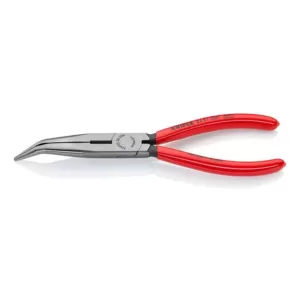 KNIPEX 8 in. Angled Long Nose Pliers with Cutter