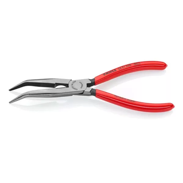 KNIPEX 8 in. Angled Long Nose Pliers with Cutter