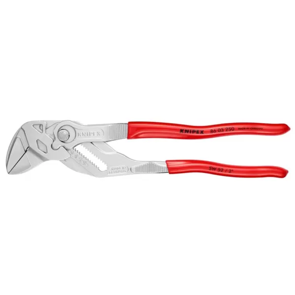 KNIPEX Heavy Duty Forged Steel 10 in. Pliers Wrench with Nickel Plating
