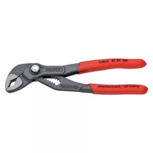 KNIPEX Heavy Duty Forged Steel 6 in. Mini Cobra Pliers with 61 HRC Teeth