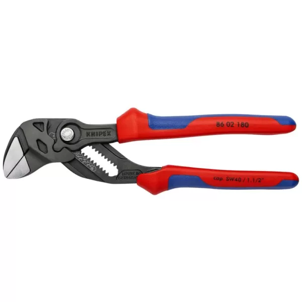 KNIPEX 7-1/4 in. Pliers Wrench with Comfort Grip Handles in Black