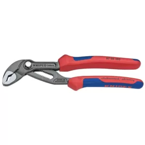 KNIPEX Heavy Duty Forged Steel 7-1/4 in. Cobra Pliers with 61 HRC Teeth and Multi-Component Comfort Grip