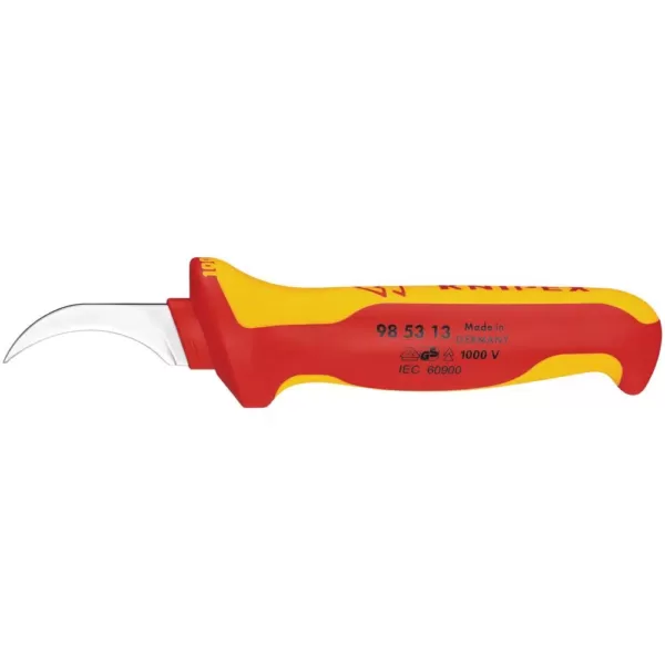 KNIPEX 7-1/4 in. Dismantling Knife with 1,000-Volt Insulated Handles